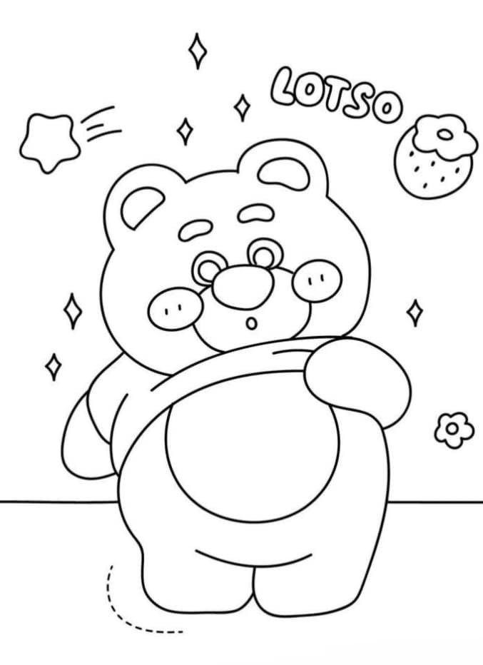 tô màu gấu dâu 6