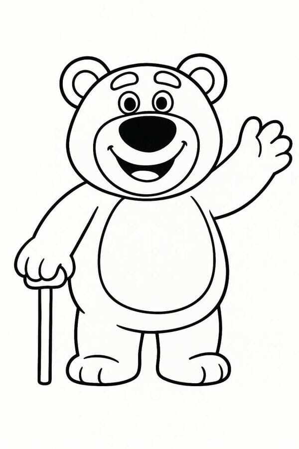 tô màu gấu dâu 9