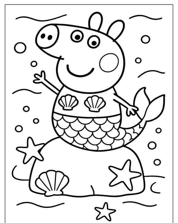 tô màu heo peppa 2