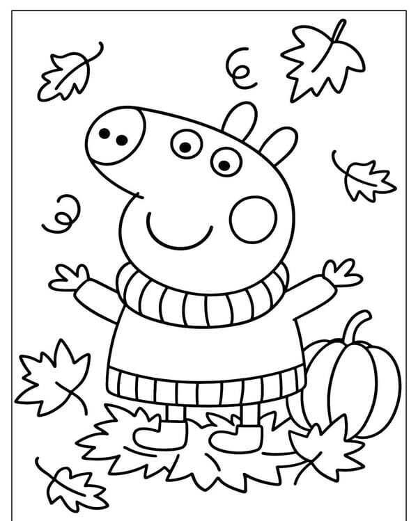 tô màu heo peppa 6