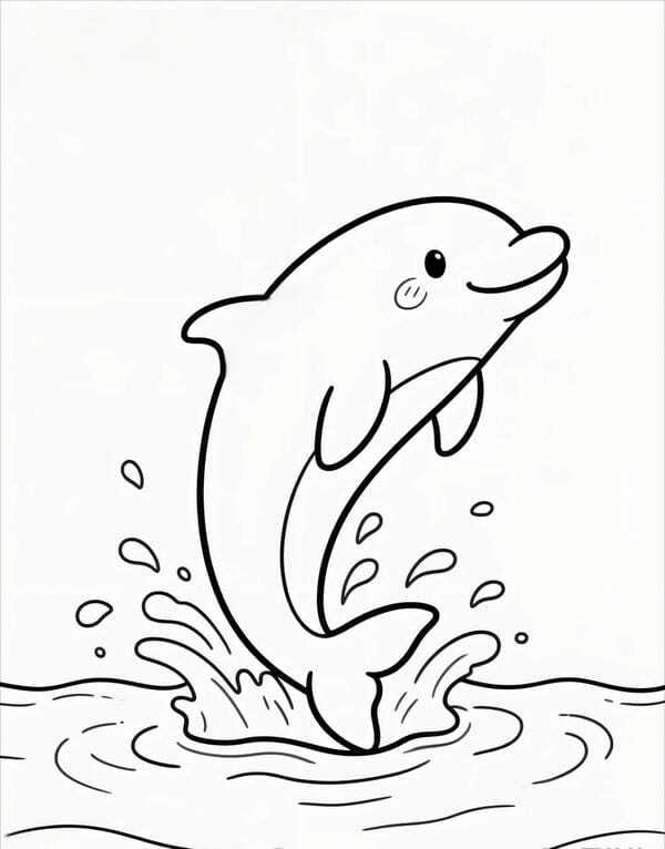 tô màu hình cá heo
