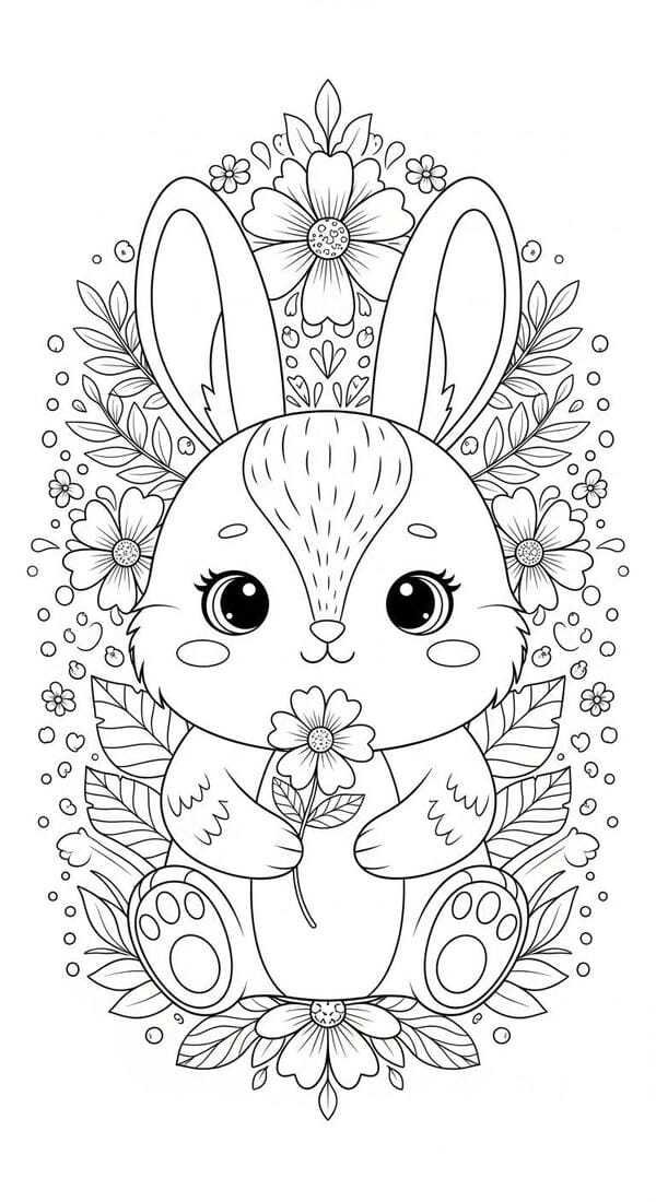 tô màu hình con thỏ