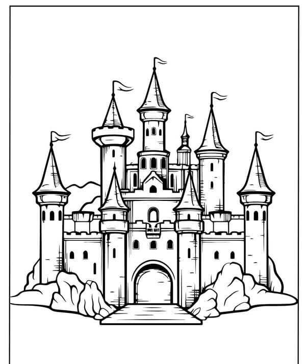 tô màu lâu đài 4
