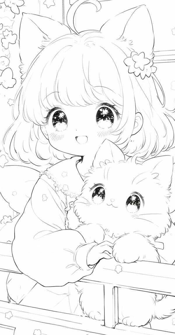 tô màu mèo simmy 29