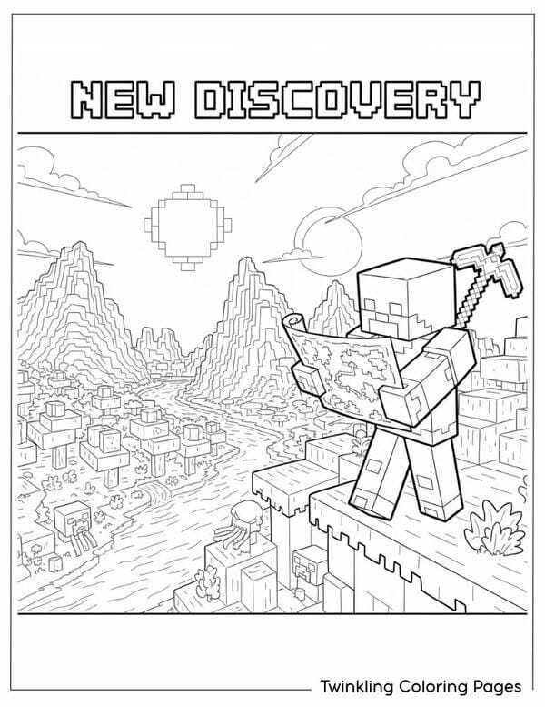 tô màu minecraft 12