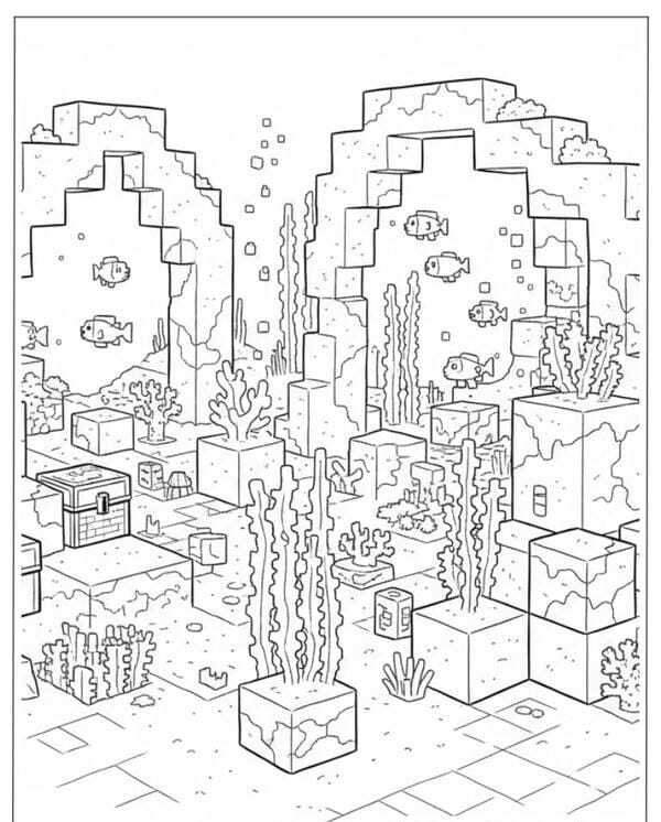 tô màu minecraft 15