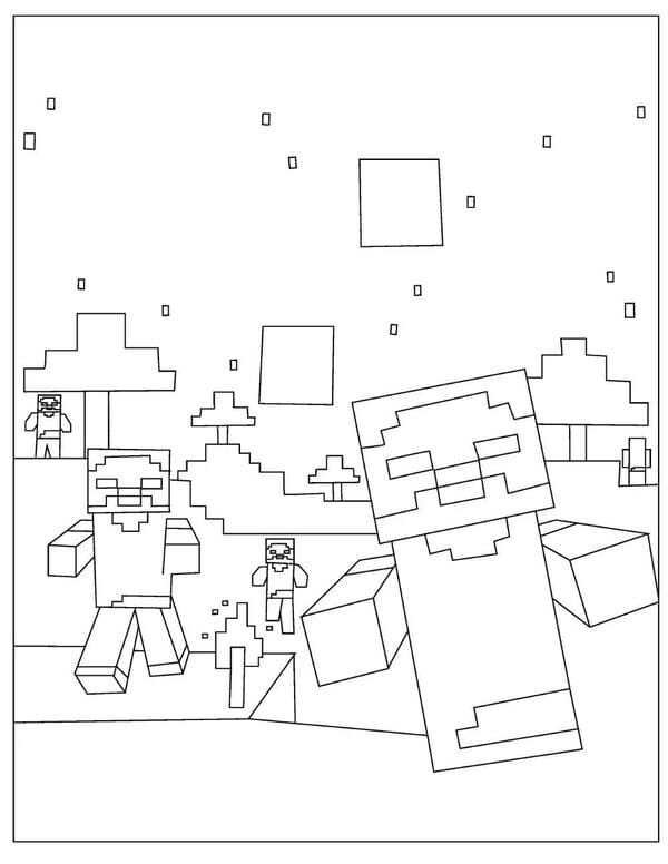 tô màu minecraft 5