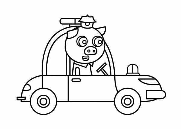 tô màu ô tô cảnh sát 18