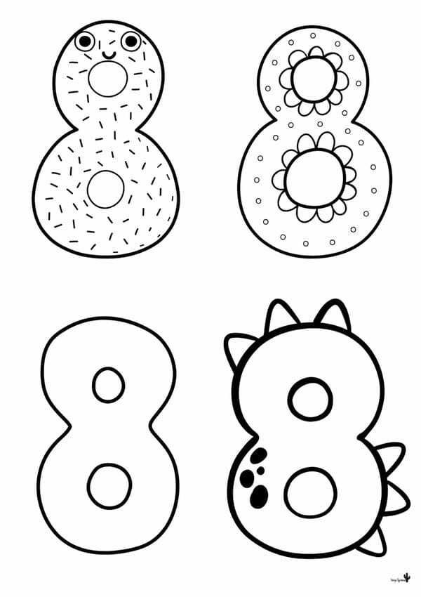 tô màu số 8 10