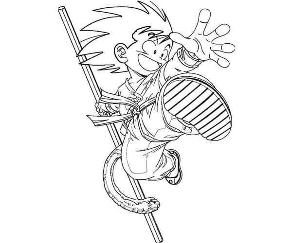 tô màu songoku cho bé