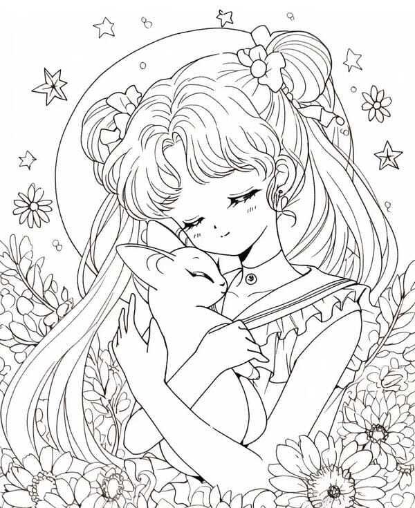 tô màu thủy thủ mặt trăng 2