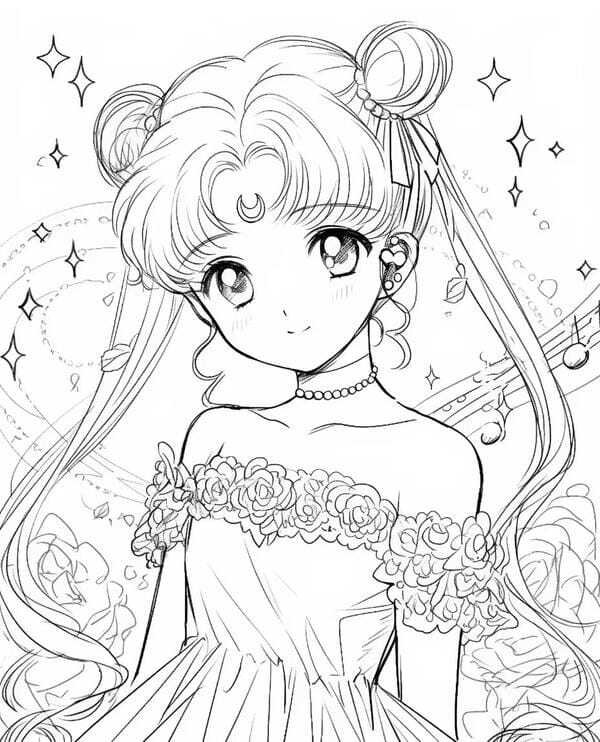 tô màu thủy thủ mặt trăng 3