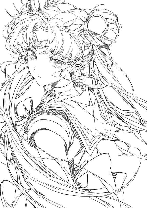 tô màu thủy thủ mặt trăng 9