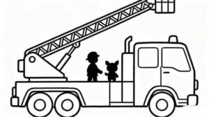 tô màu xe cứu hỏa 14