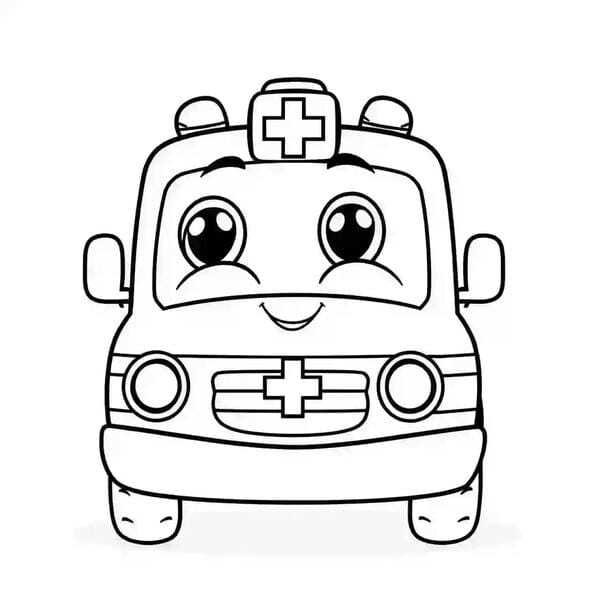 tô màu xe cứu thương 22
