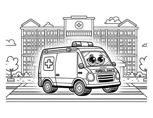 tô màu xe cứu thương 6
