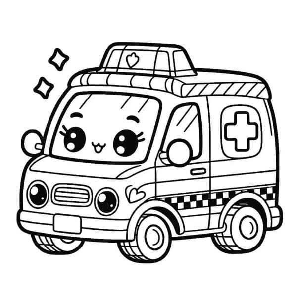 tô màu xe cứu thương 8