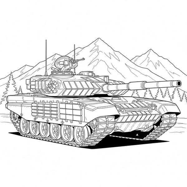 tô màu xe tăng 19
