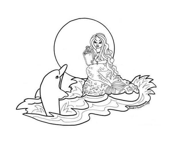 tranh cá heo tô màu