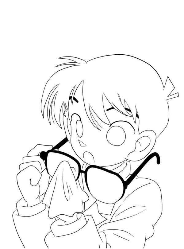 tranh tô màu anime conan