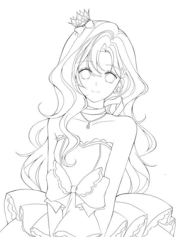 tranh tô màu anime girl ngầu​ 14