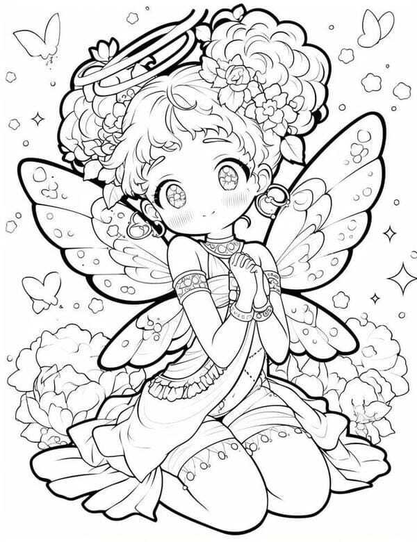 tranh tô màu anime girl ngầu​ 18