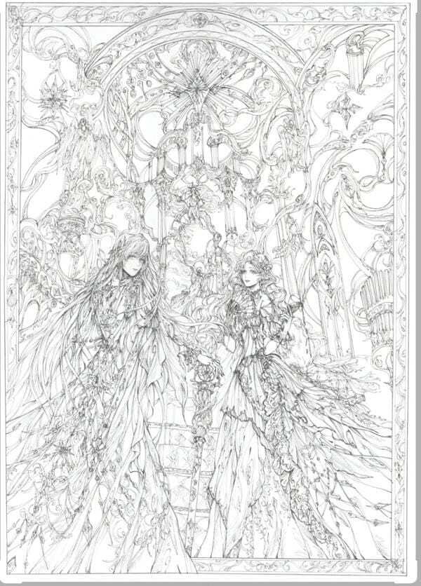 tranh tô màu anime girl ngầu​ 4