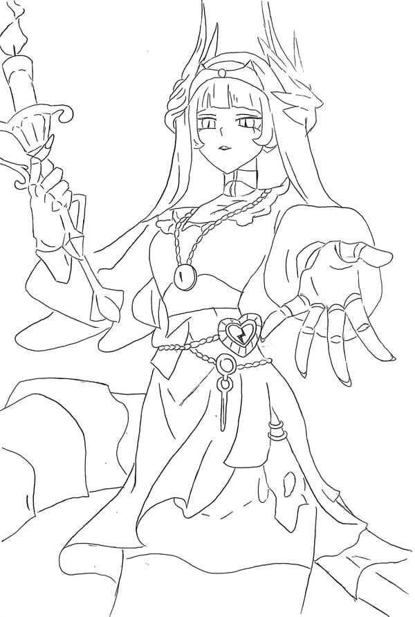 tranh tô màu anime girl ngầu​ 5