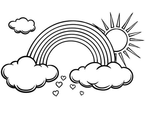 tranh tô màu cầu vồng