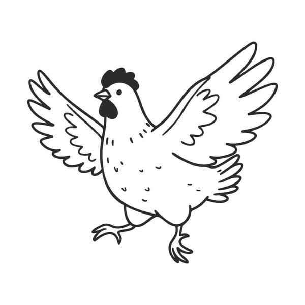 tranh tô màu con gà mái 6