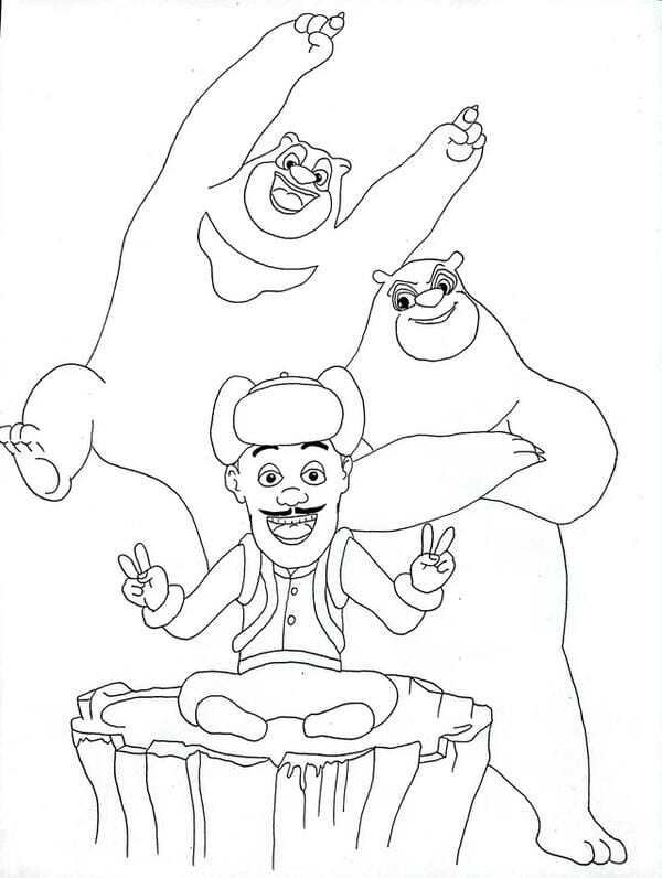 tranh tô màu con gấu