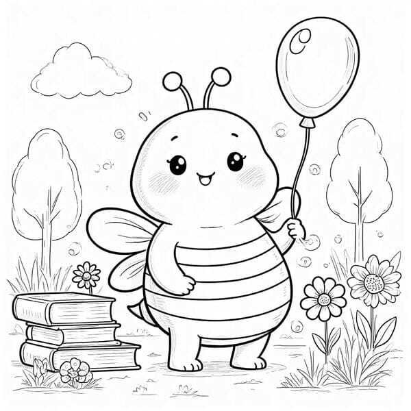 tranh tô màu con ong