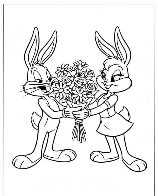 tranh tô màu con thỏ 11
