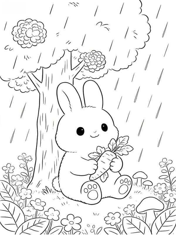 tranh tô màu con thỏ 21