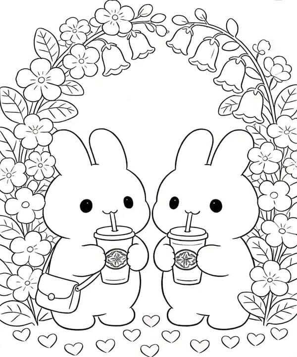 tranh tô màu con thỏ 24
