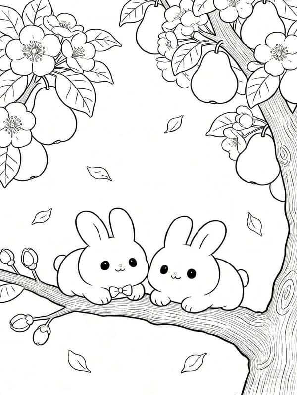 tranh tô màu con thỏ 27