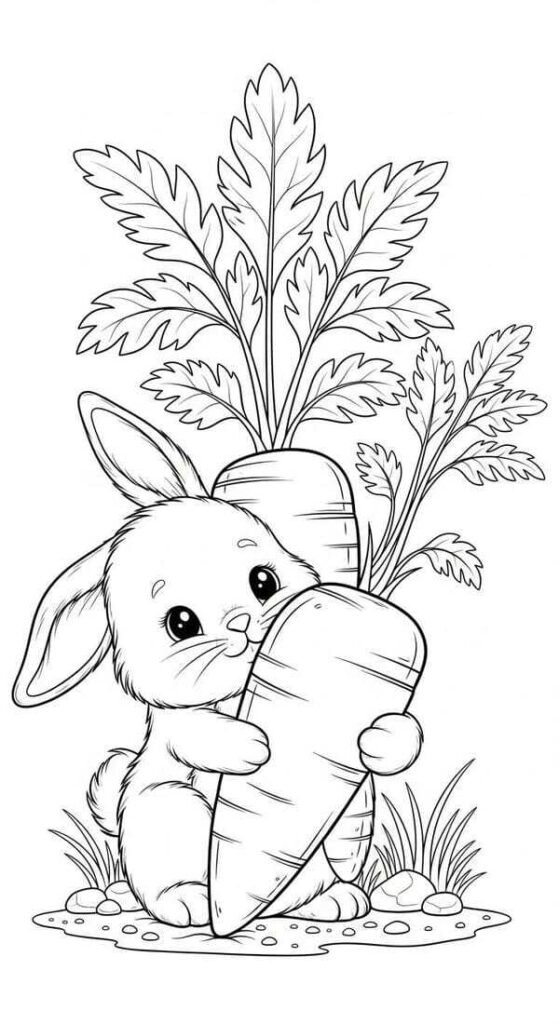 Bộ sưu tập 79+ tranh tô màu con thỏ đơn giản cho bé - Hình ảnh bài viết