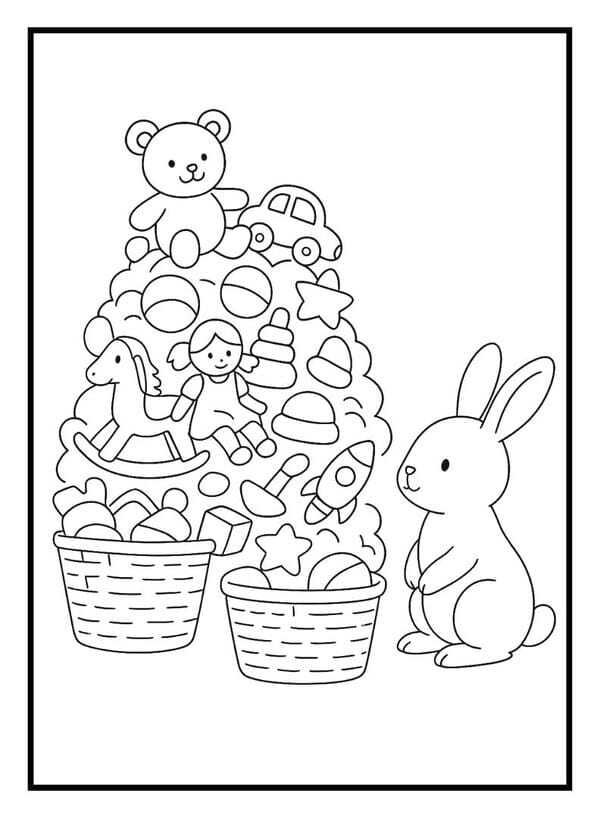 tranh tô màu con thỏ 33