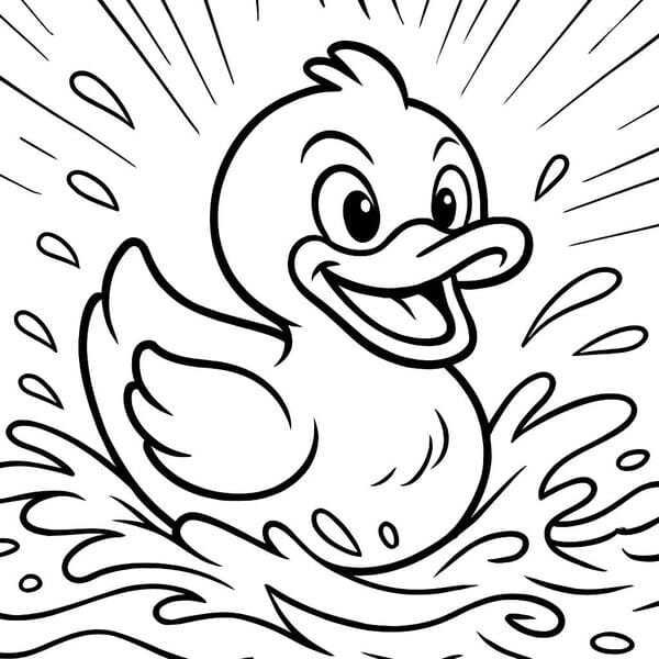 tranh tô màu con vịt