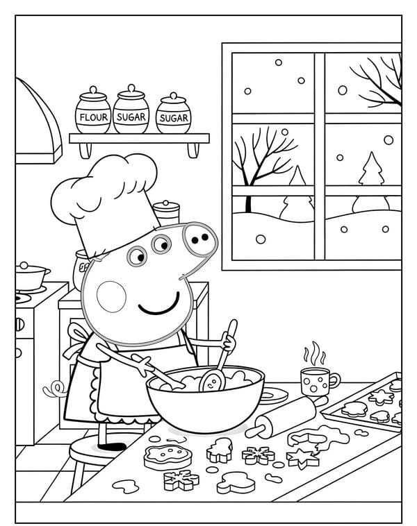 tranh tô màu heo peppa