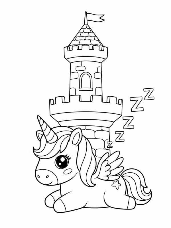 tranh tô màu lâu đài cho bé