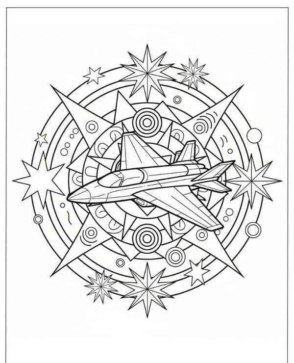 tranh tô màu máy bay 4