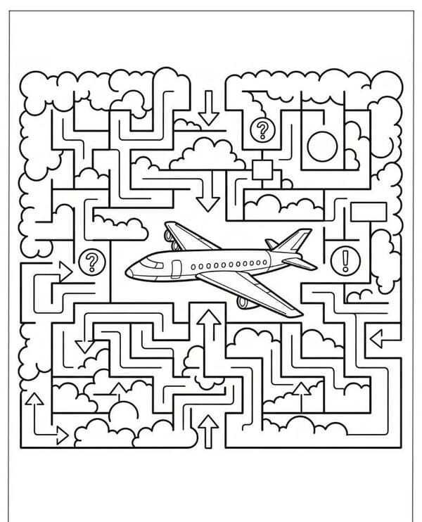 tranh tô màu máy bay 7