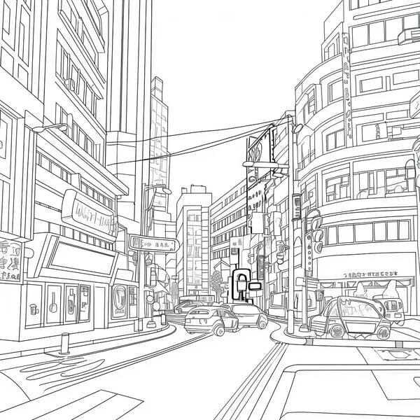 tranh tô màu ngôi nhà cao tầng 25