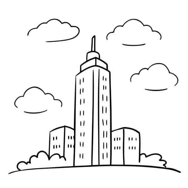 tranh tô màu ngôi nhà cao tầng 7