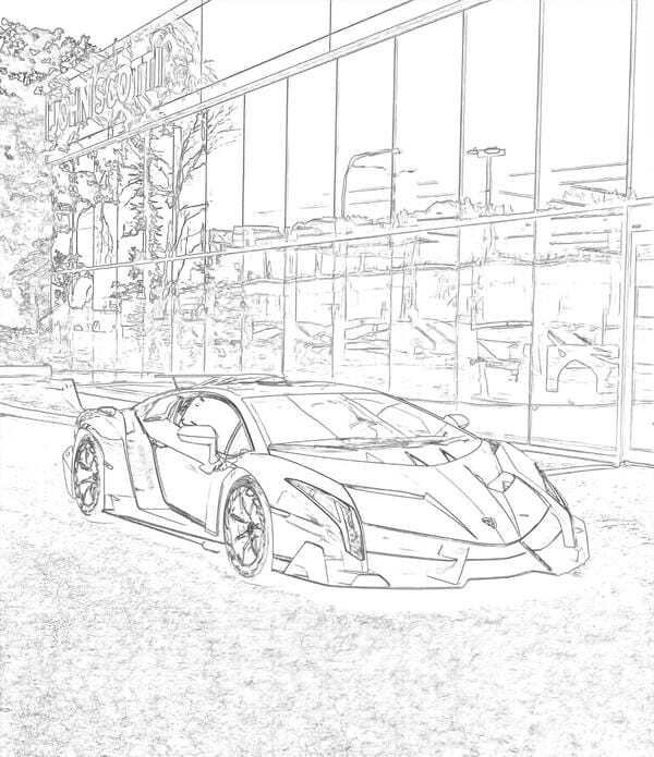 tranh tô màu ô tô lamborghini 27