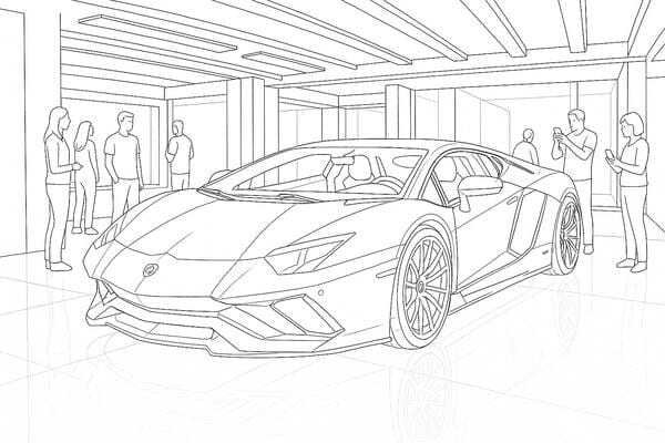 tranh tô màu ô tô lamborghini 29