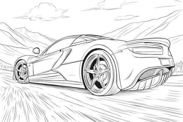 tranh tô màu ô tô lamborghini 8