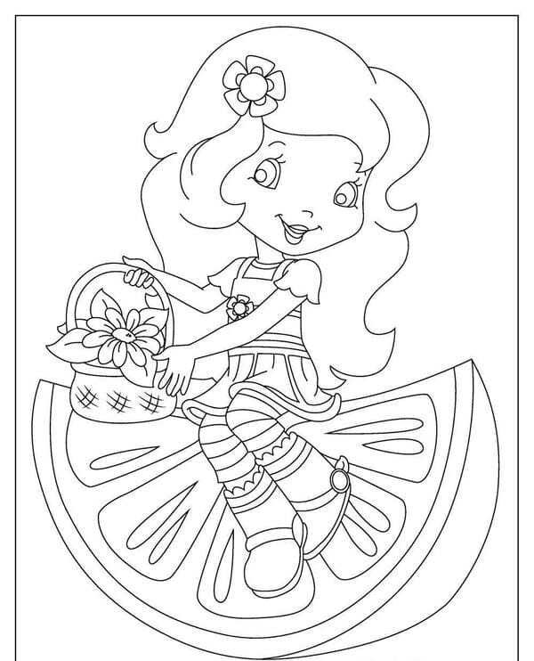 tranh tô màu quả cam 10