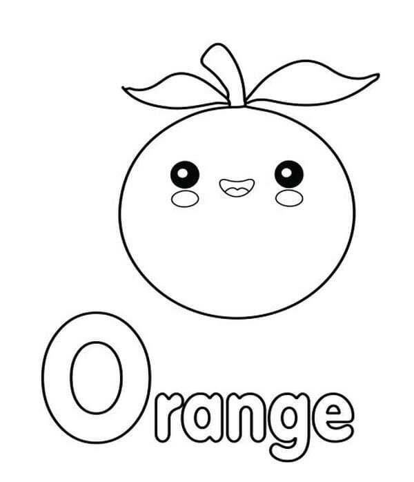 tranh tô màu quả cam 16